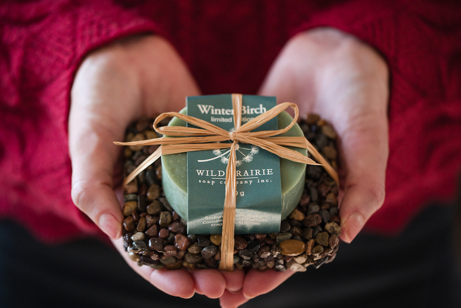 Wild Prairie soap and body care products arranged as a self-care gift