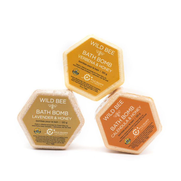 Wild Bee Honey Bath Bomb Trio